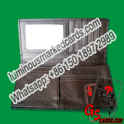 cheating wallet with double texas poker cards scanners