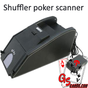 Shuffler poker scanning camera
