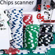 Poker chips cheat scanning camera for invisible ink barcode deck